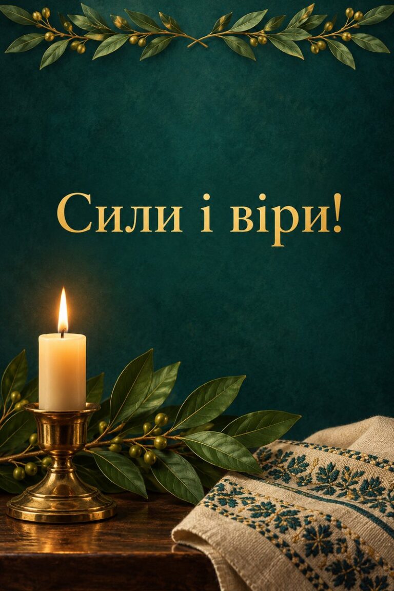 Сили і віри! - листівка з привітанням з Днем ангела