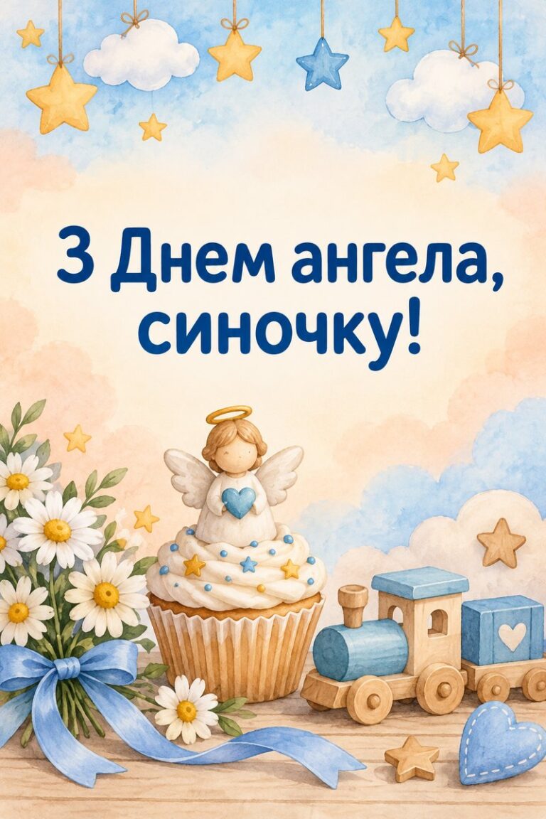 З Днем ангела, синочку! - листівка з привітанням з Днем ангела