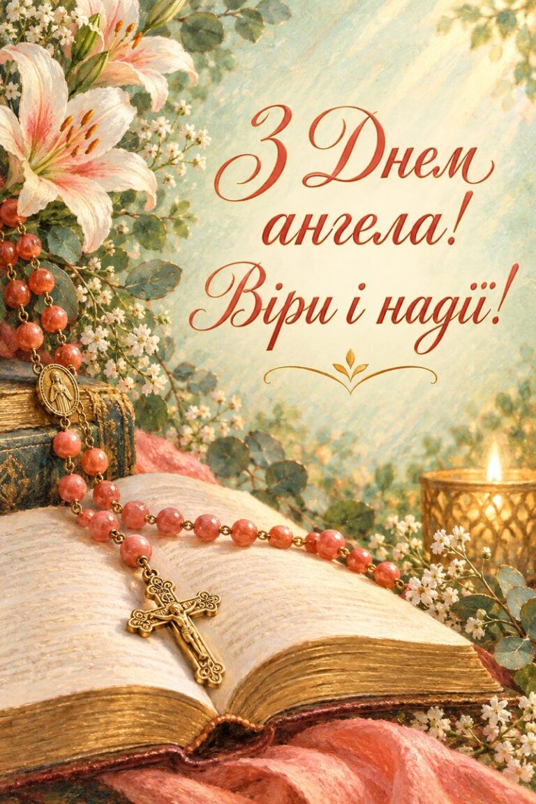 З Днем ангела! Віри і надії! - листівка з привітанням з Днем ангела
