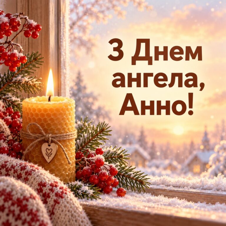 З Днем ангела, Анно! - листівка з привітанням з Днем ангела Анни