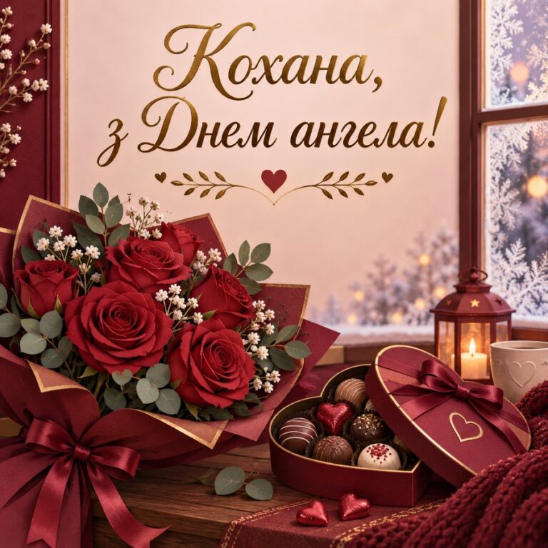 Кохана, з Днем ангела! - листівка з привітанням з Днем ангела Анни