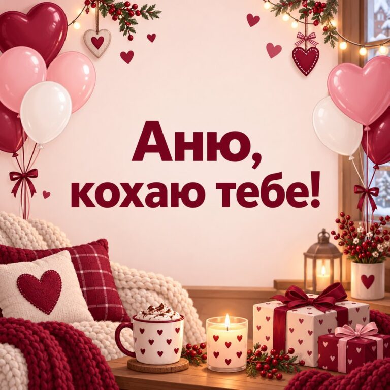 Аню, кохаю тебе! - листівка з привітанням з Днем ангела Анни