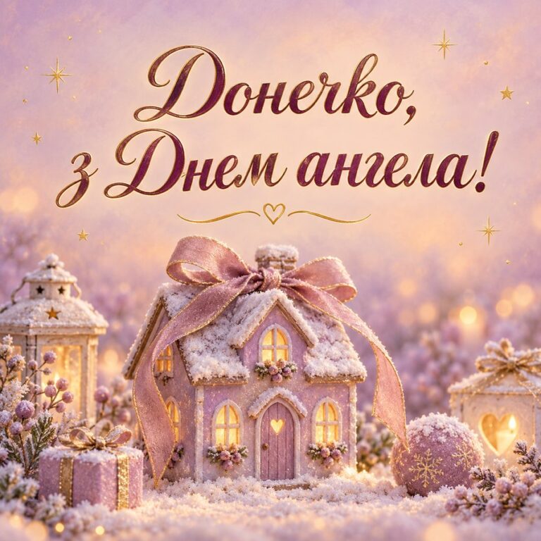 Донечко, з Днем ангела! - листівка з привітанням з Днем ангела Анни