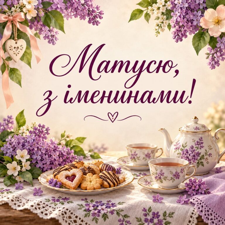 Матусю, з іменинами! - листівка з привітанням з Днем ангела Анни