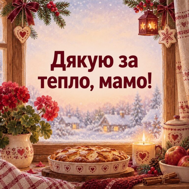 Дякую за тепло, мамо! - листівка з привітанням з Днем ангела Анни