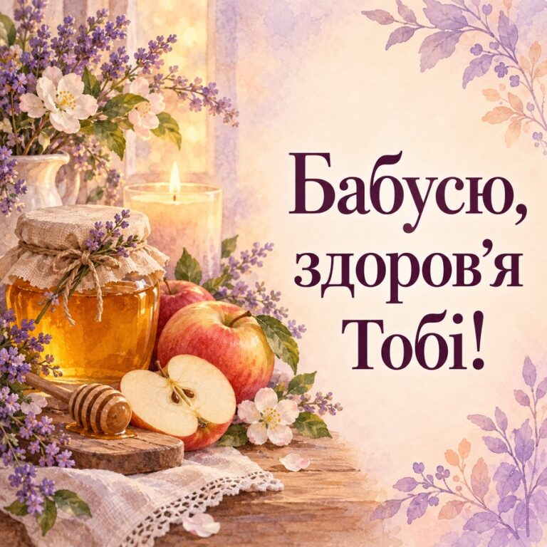 Бабусю, здоровʼя тобі! - листівка з привітанням з Днем ангела Анни