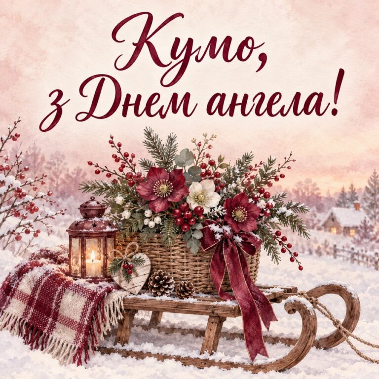 Кумо, з Днем ангела! - листівка з привітанням з Днем ангела Анни