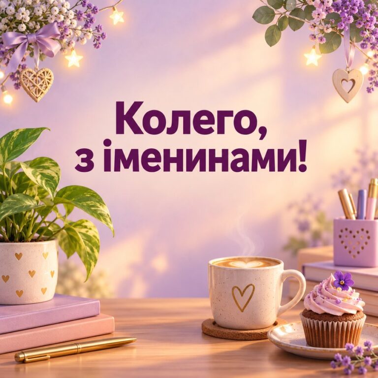 Колего, з іменинами! - листівка з привітанням з Днем ангела Анни