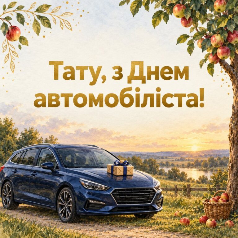 Тату, з Днем автомобіліста! - листівка з привітанням з Днем автомобіліста