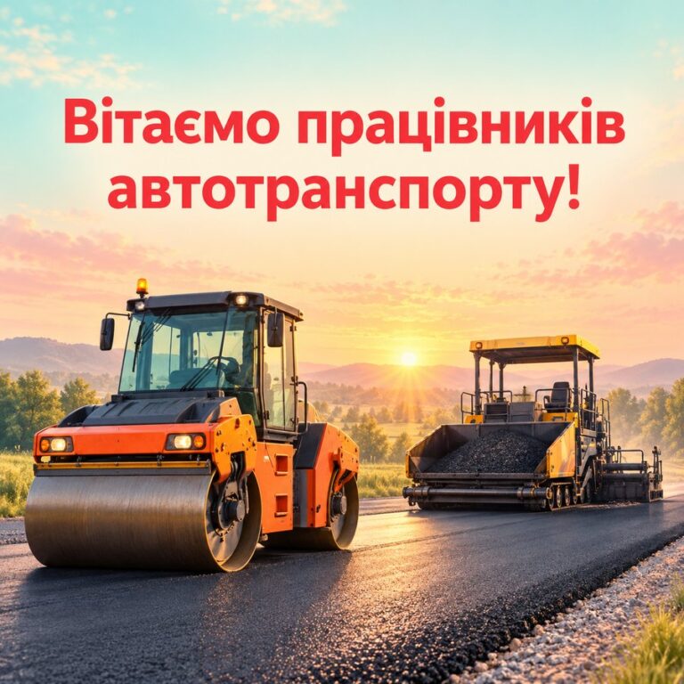 Вітаємо працівників автотранспорту! - листівка з привітанням з Днем автомобіліста