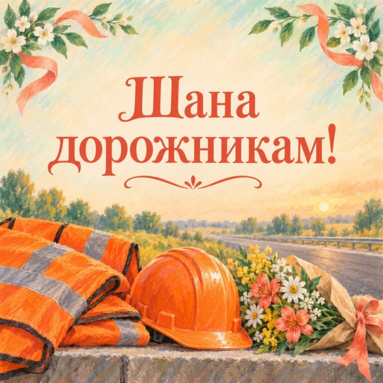 Шана дорожникам! - листівка з привітанням з Днем автомобіліста