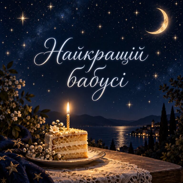 Найкращій бабусі - листівка з привітанням з Днем народження бабусі
