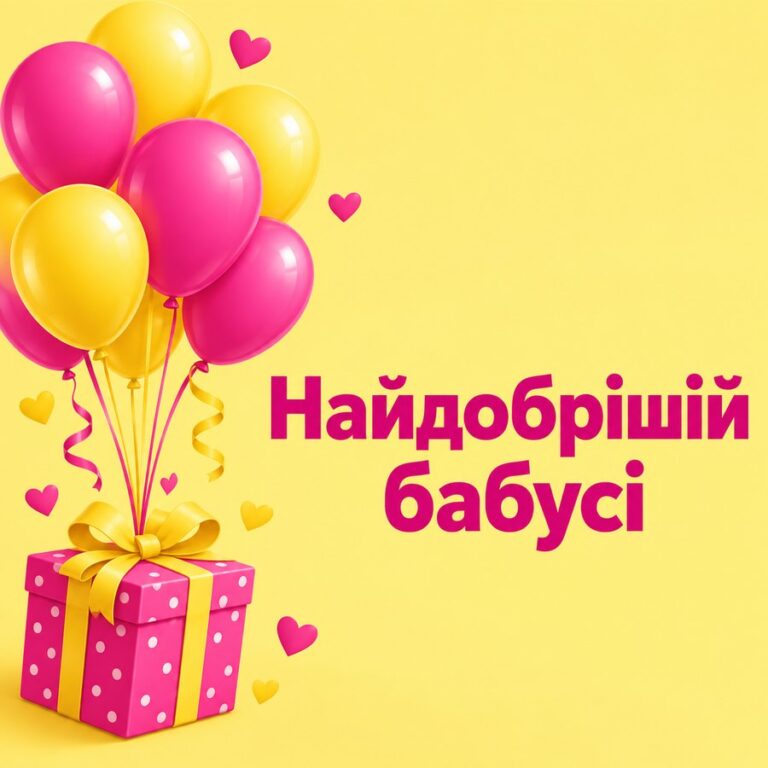 Найдобрішій бабусі - листівка з привітанням з Днем народження бабусі
