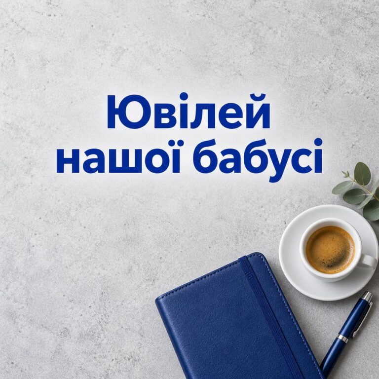 Ювілей нашої бабусі - листівка з привітанням з Днем народження бабусі