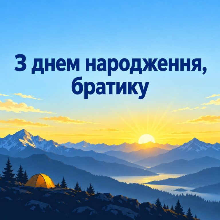 З днем народження, братику - листівка з привітанням з Днем народження брату