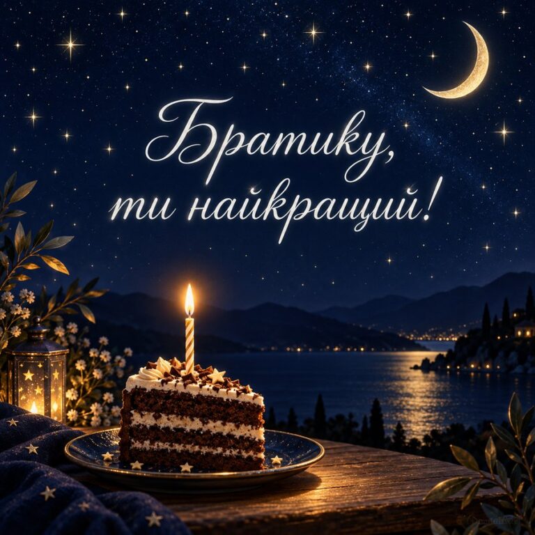 Братику, ти найкращий! - листівка з привітанням з Днем народження брату