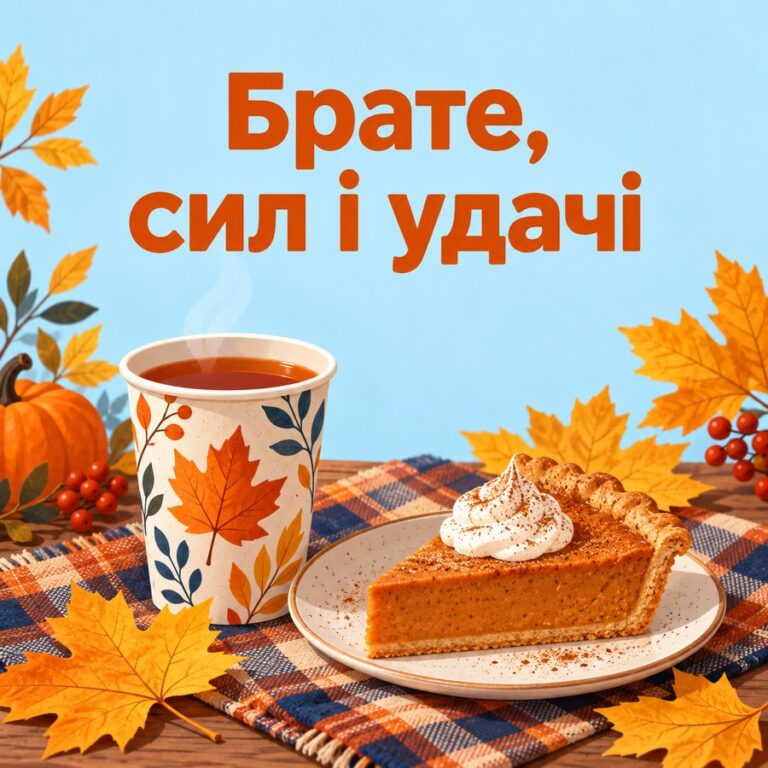 Брате, сил і удачі - листівка з привітанням з Днем народження брату