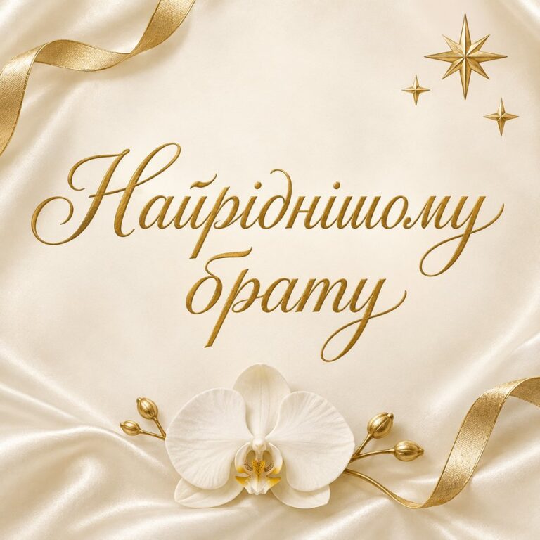 Найріднішому брату - листівка з привітанням з Днем народження брату