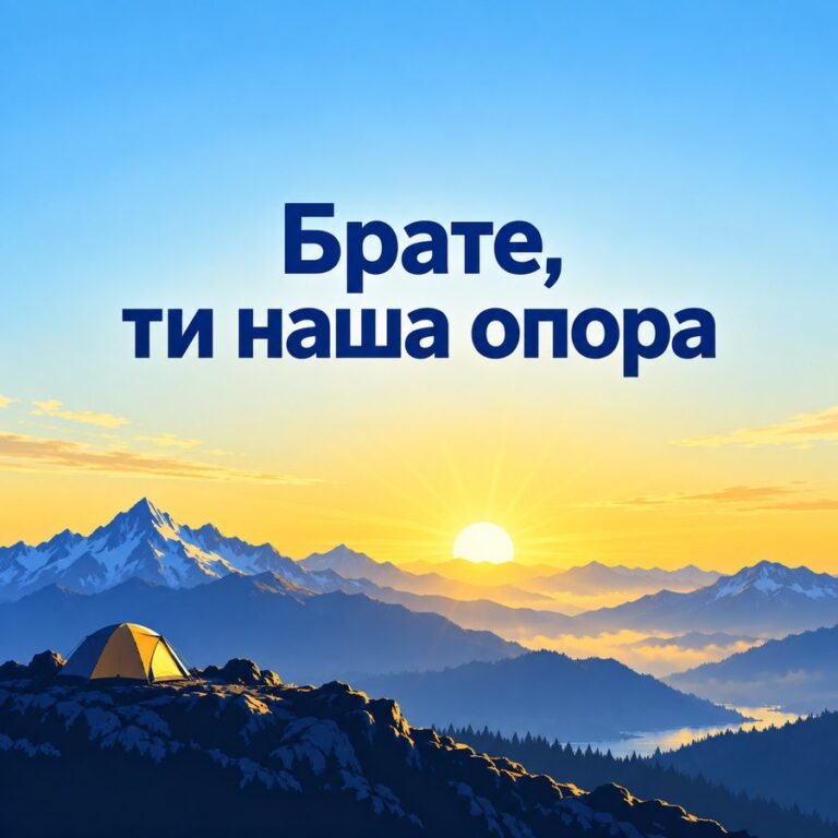 Брате, ти наша опора - листівка з привітанням з Днем народження брату