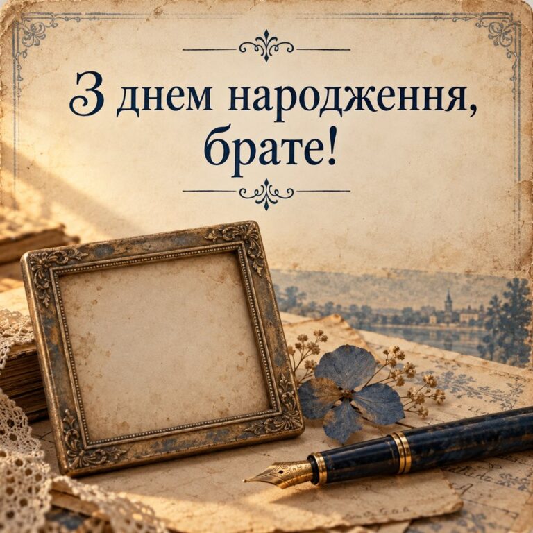 З днем народження, брате! - листівка з привітанням з Днем народження брату