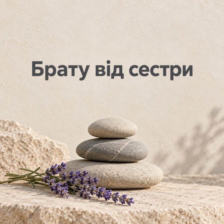 Брату від сестри - листівка з привітанням з Днем народження брату