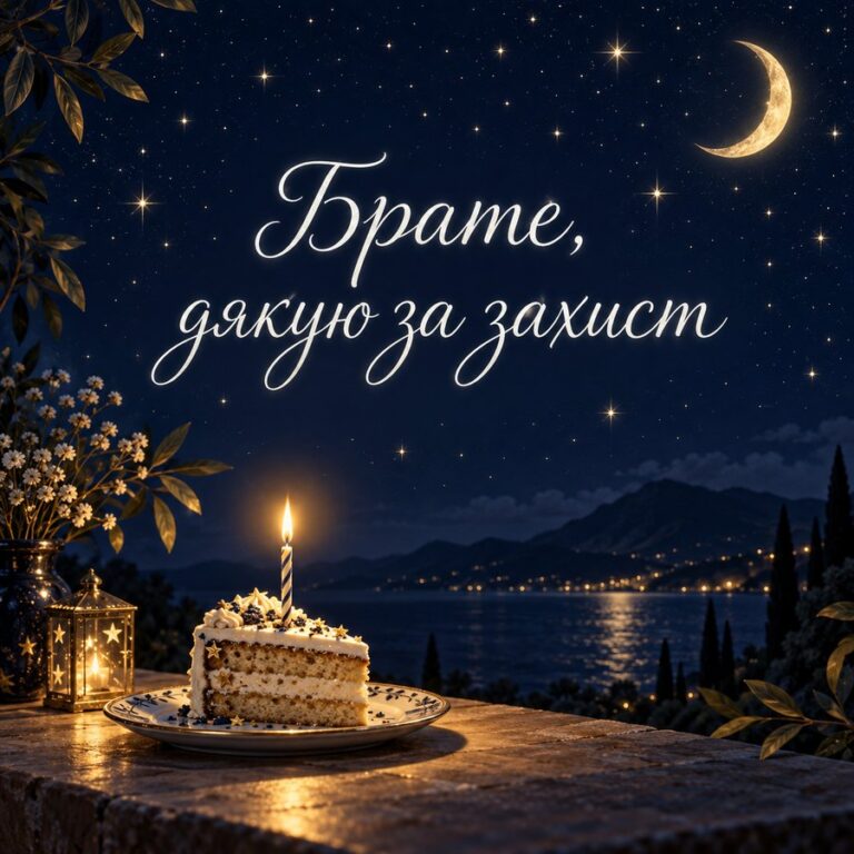 Брате, дякую за захист - листівка з привітанням з Днем народження брату