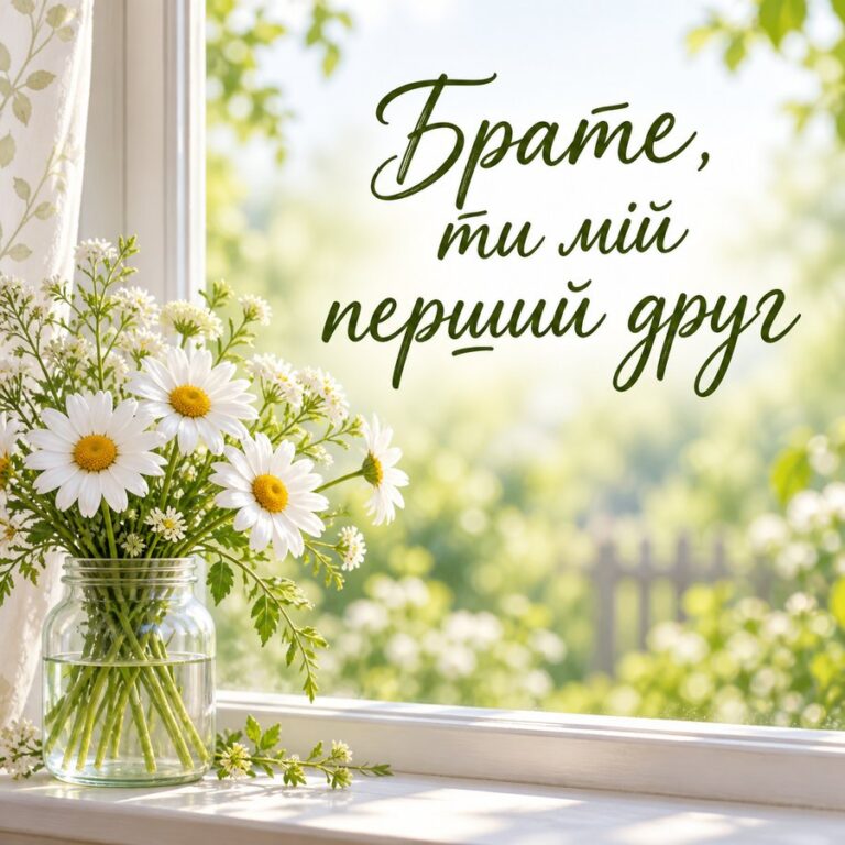 Брате, ти мій перший друг - листівка з привітанням з Днем народження брату