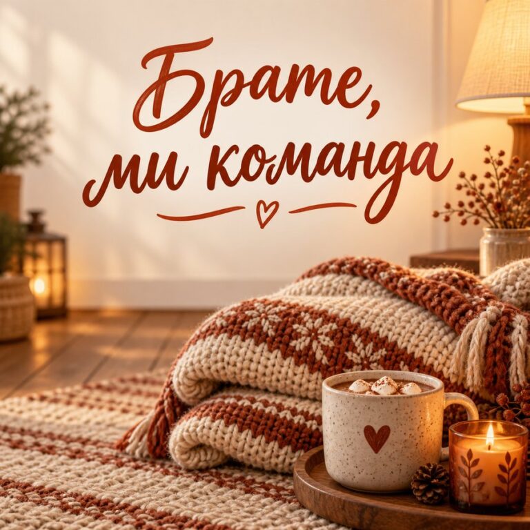 Брате, ми команда - листівка з привітанням з Днем народження брату