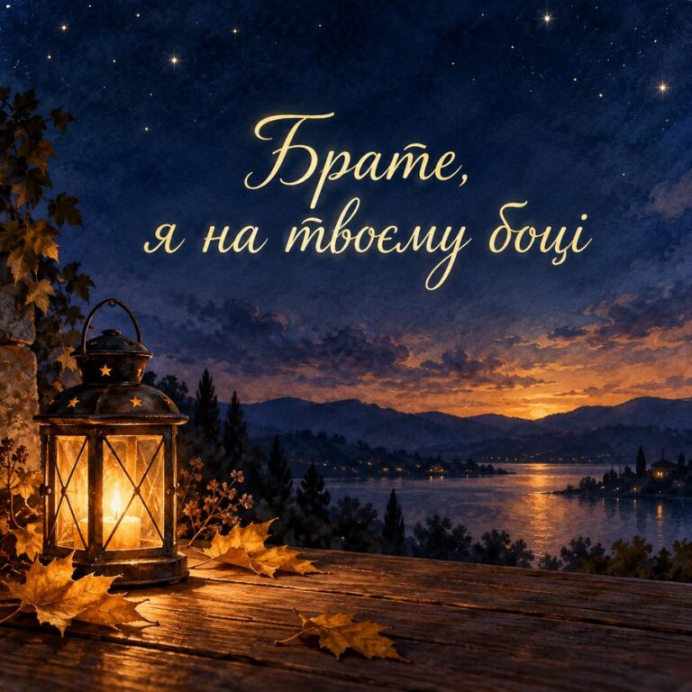 Брате, я на твоєму боці - листівка з привітанням з Днем народження брату