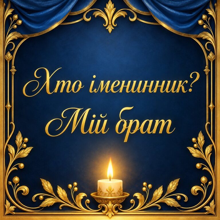 Хто іменинник? Мій брат - листівка з привітанням з Днем народження брату