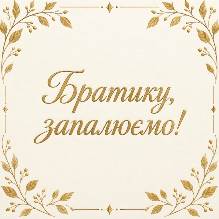 Братику, запалюємо! - листівка з привітанням з Днем народження брату