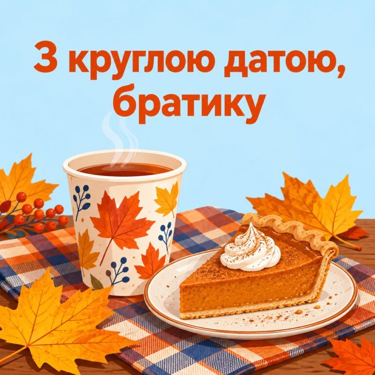 З круглою датою, братику - листівка з привітанням з Днем народження брату