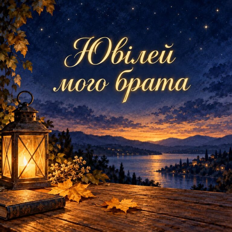 Ювілей мого брата - листівка з привітанням з Днем народження брату