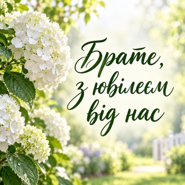 Брате, з ювілеєм від нас - листівка з привітанням з Днем народження брату