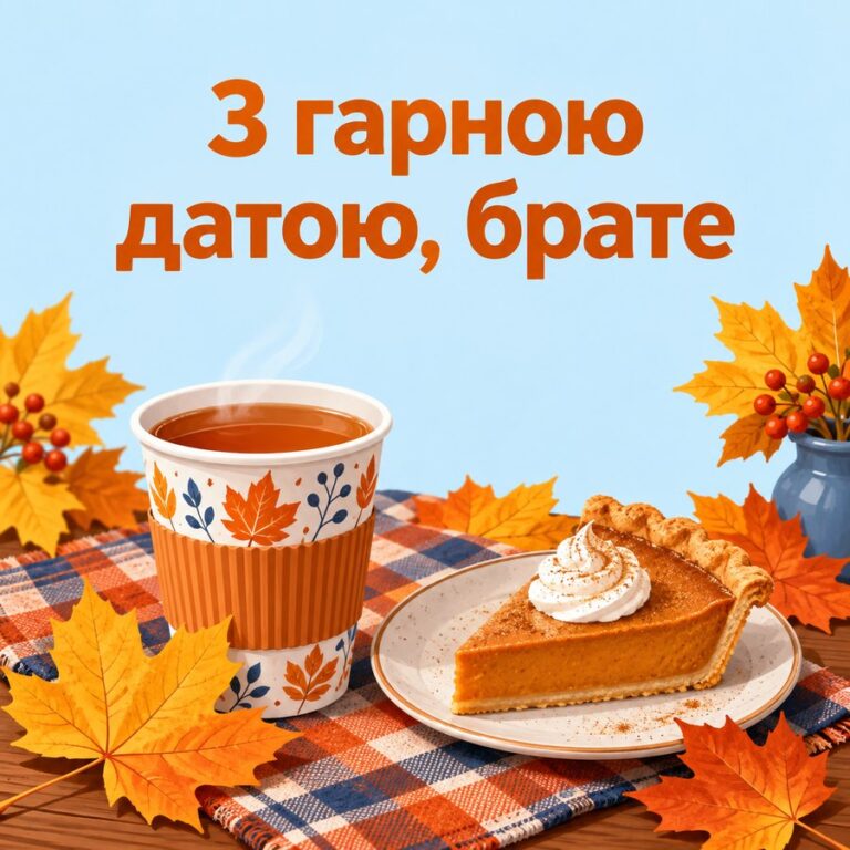 З гарною датою, брате - листівка з привітанням з Днем народження брату