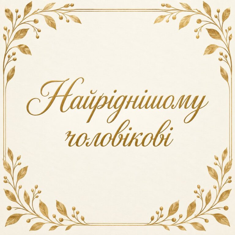 Найріднішому чоловікові - листівка з привітанням з Днем народження чоловікові