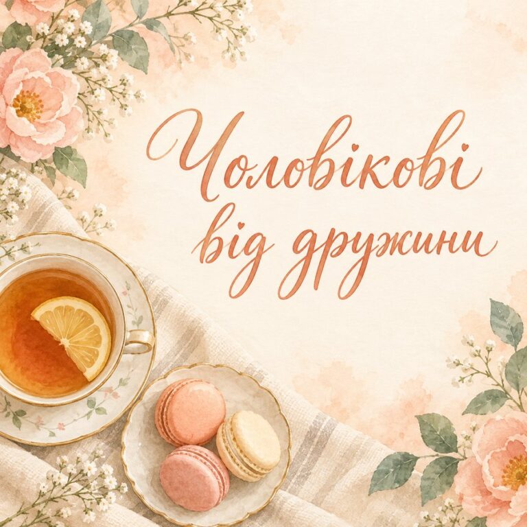 Чоловікові від дружини - листівка з привітанням з Днем народження чоловікові