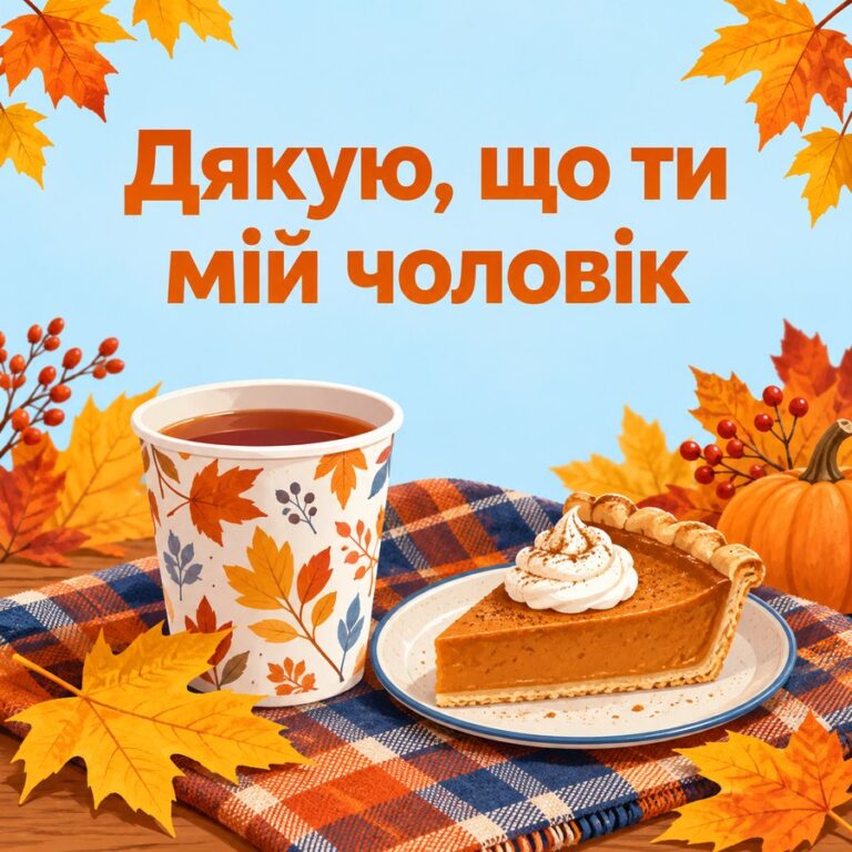 Дякую, що ти мій чоловік - листівка з привітанням з Днем народження чоловікові