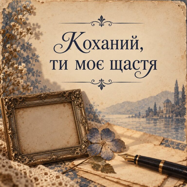 Коханий, ти моє щастя - листівка з привітанням з Днем народження чоловікові