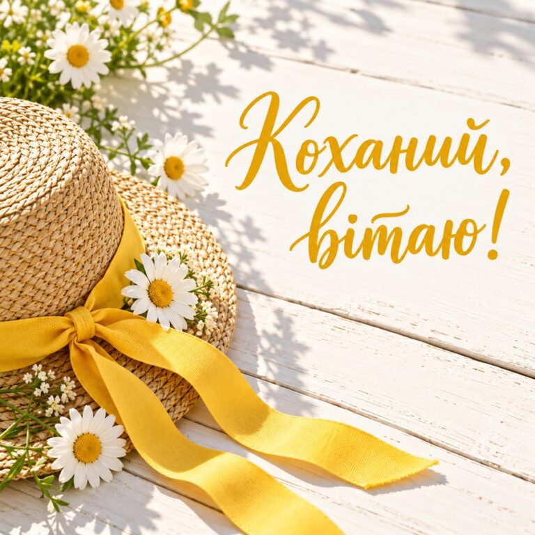 Коханий, вітаю! - листівка з привітанням з Днем народження чоловікові