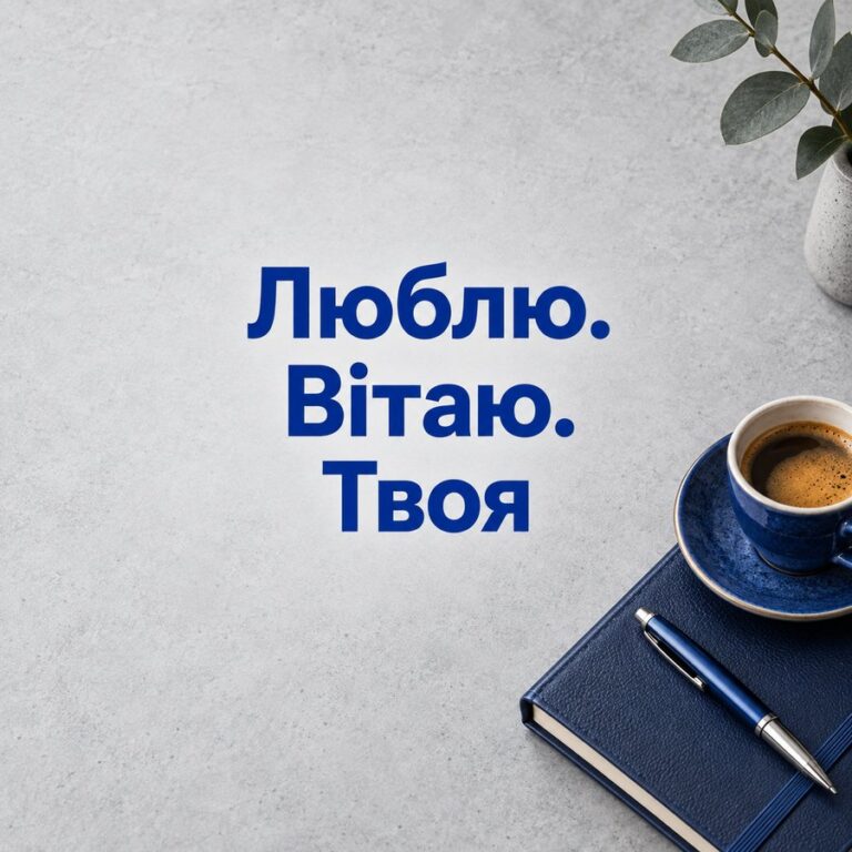 Люблю. Вітаю. Твоя - листівка з привітанням з Днем народження чоловікові