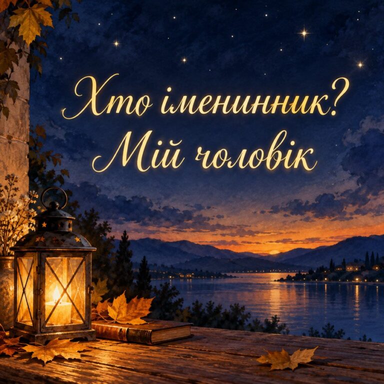 Хто іменинник? Мій чоловік - листівка з привітанням з Днем народження чоловікові