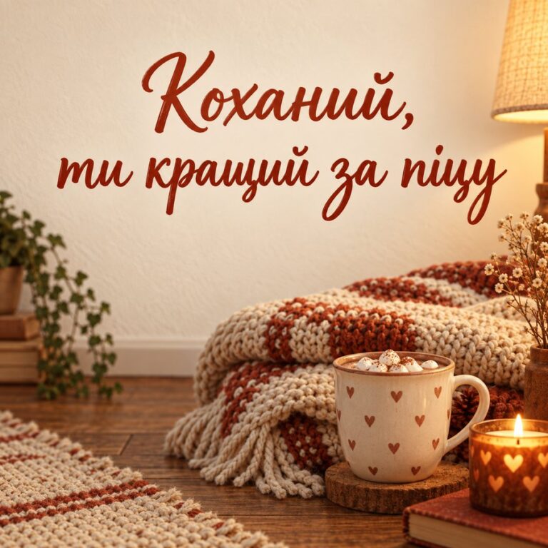 Коханий, ти кращий за піцу - листівка з привітанням з Днем народження чоловікові