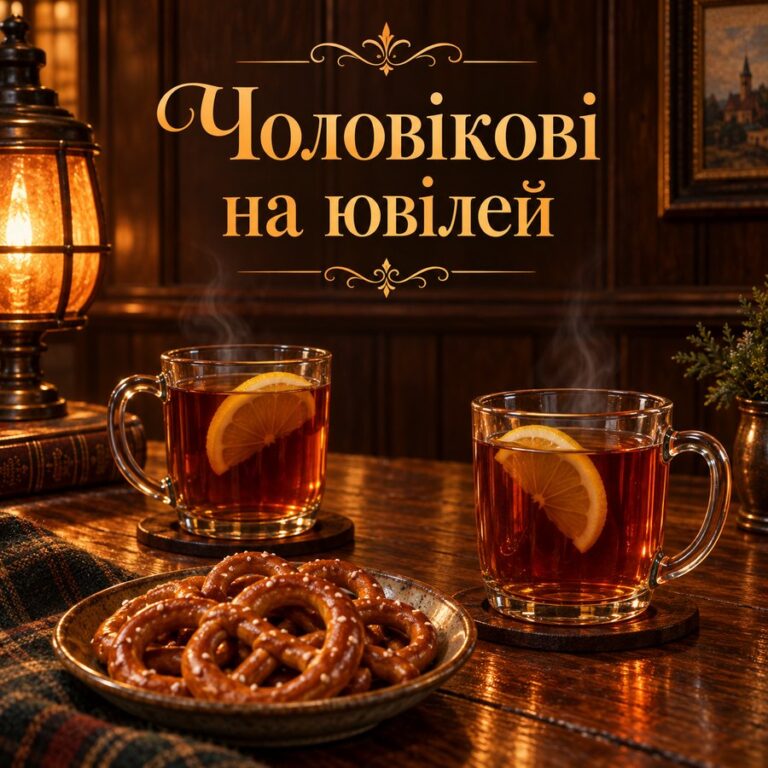 Чоловікові на ювілей - листівка з привітанням з Днем народження чоловікові