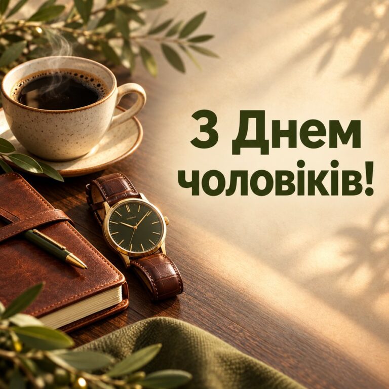 З Днем чоловіків! - листівка з привітанням з Днем чоловіків