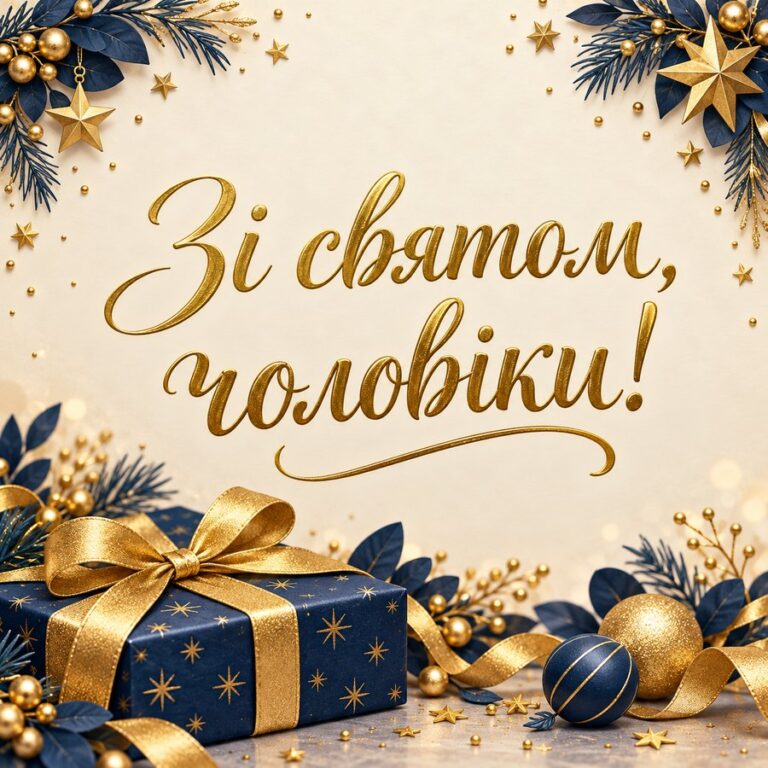 Зі святом, чоловіки! - листівка з привітанням з Днем чоловіків
