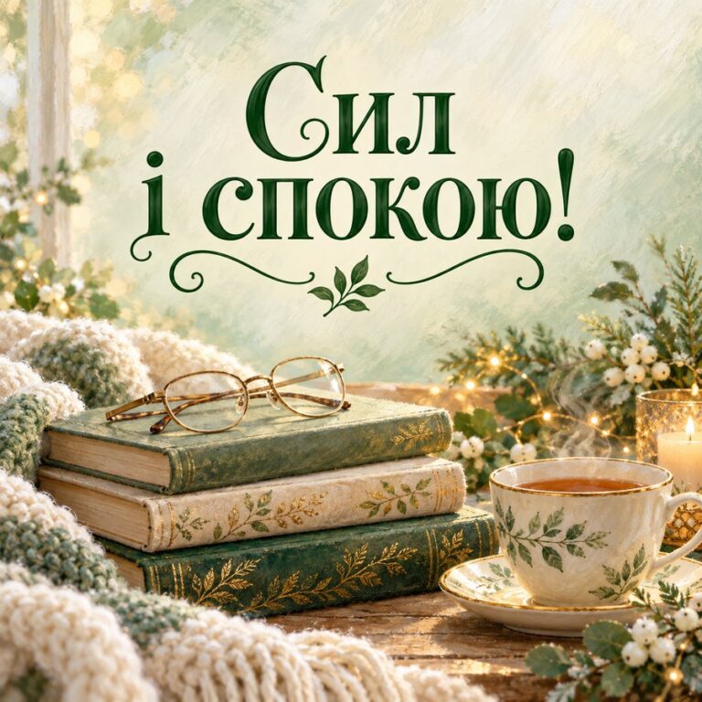 Сил і спокою! - листівка з привітанням з Днем чоловіків