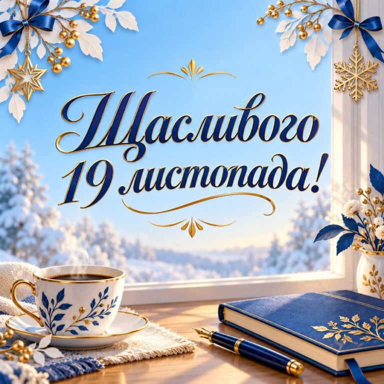 Щасливого 19 листопада! - листівка з привітанням з Днем чоловіків