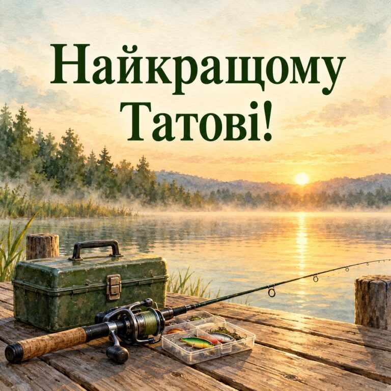 Найкращому татові! - листівка з привітанням з Днем чоловіків