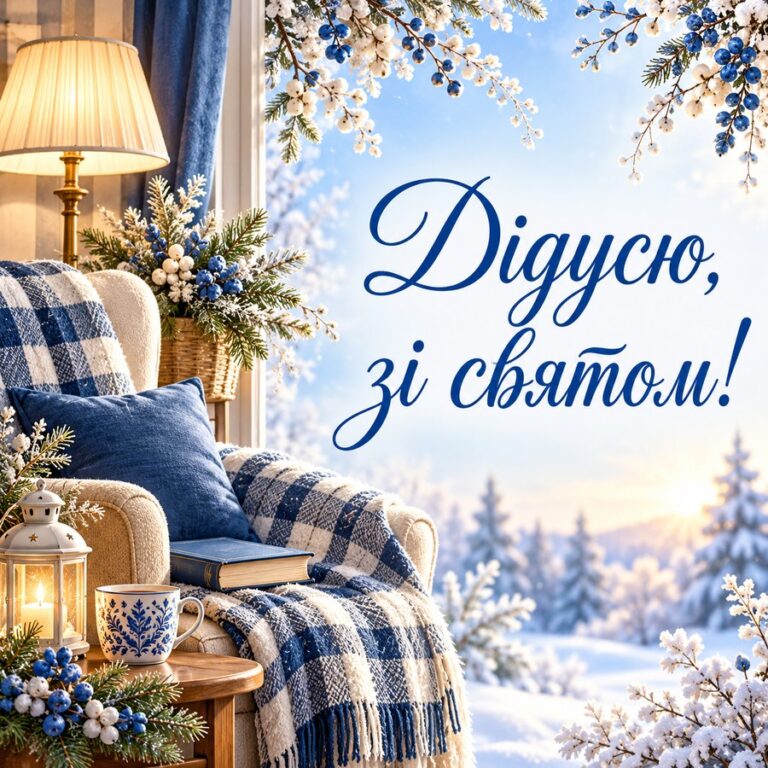 Дідусю, зі святом! - листівка з привітанням з Днем чоловіків